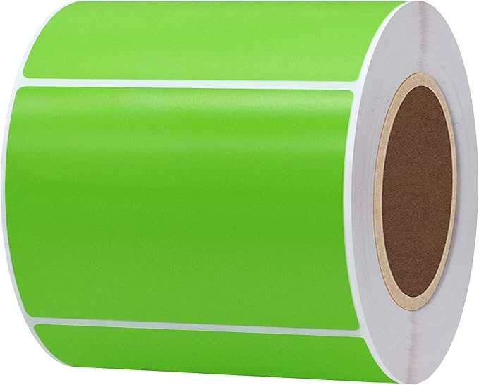Hybsk 3x2 inch Color Direct Thermal Labels for Shipping, Barcodes, Address, Compatible with Rollo Label Printer & Zebra Desktop Printers (3"x2",Green)