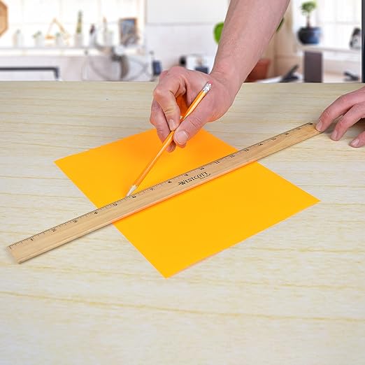 Westcott 05018 Beveled Wooden Ruler with Single Metal Edge, 18 Inch