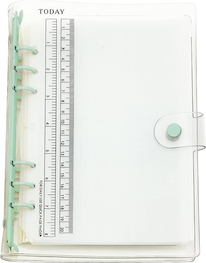 A6 A5 6-Holes Colorful PVC Cover Personal Organizer with Snap Button Closure File Folder for Loose Leaf Sheet Notebook (Holiday, A5 Combo)