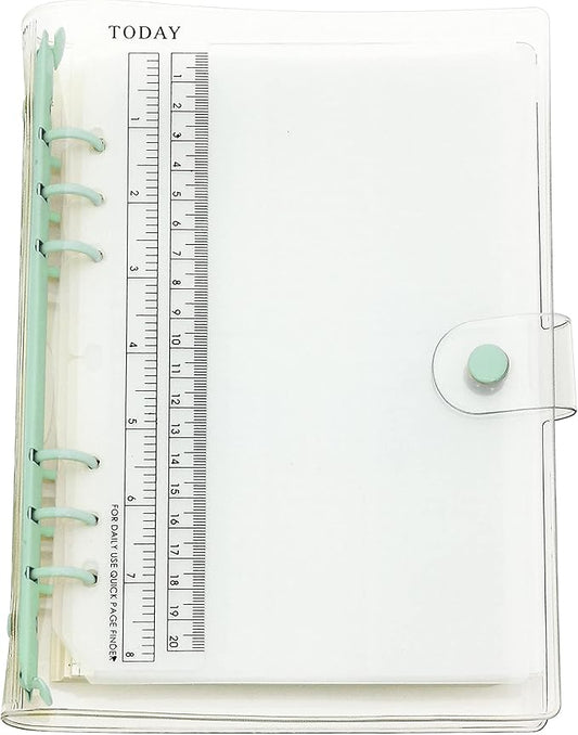 A6 A5 6-Holes Colorful PVC Cover Personal Organizer with Snap Button Closure File Folder for Loose Leaf Sheet Notebook (Holiday, A5 Combo)