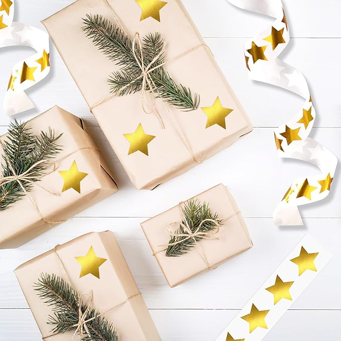 SANNIX Gold Star Stickers,1.5 Inch Gold Star Stickers for Kids Reward Metallic Foil Labels 500Pcs Stars Sticker for DIY Crafts Classroom Teachers