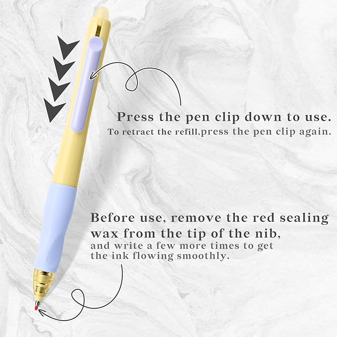 Temiary 6 Pcs Retractable Erasable Gel Pens & 10 Pcs Extra Refills, Fine Point 0.5 mm with Comfortable Grip, Make Mistakes Disappear, Black Ink Pen for Planners and Crossword Puzzle (Black Ink)