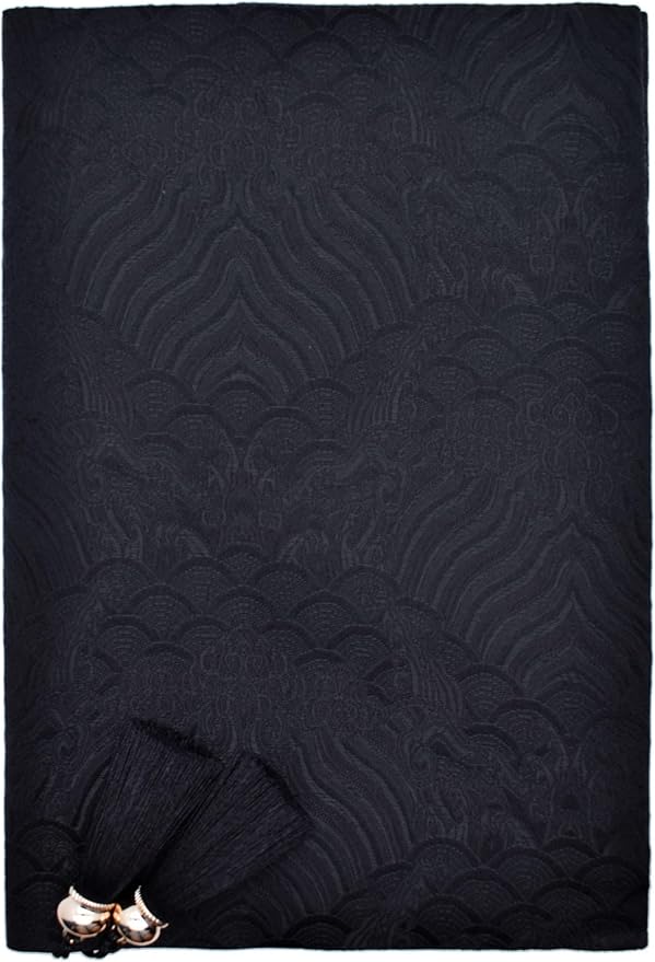 BLBMH 6.5x9.5 Bible Cover Fixed Non-Stretch Fabric Book Protector with Bookmark | Handmade Washable Sleeve for Hardcover/Paperback | Gift for Women - Black