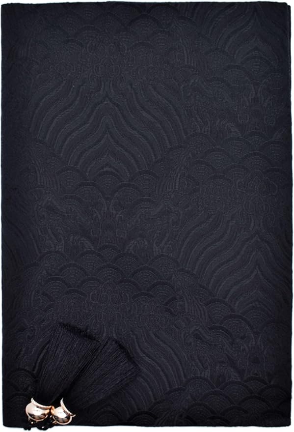 BLBMH 6.5x9.5 Bible Cover Fixed Non-Stretch Fabric Book Protector with Bookmark | Handmade Washable Sleeve for Hardcover/Paperback | Gift for Women - Black