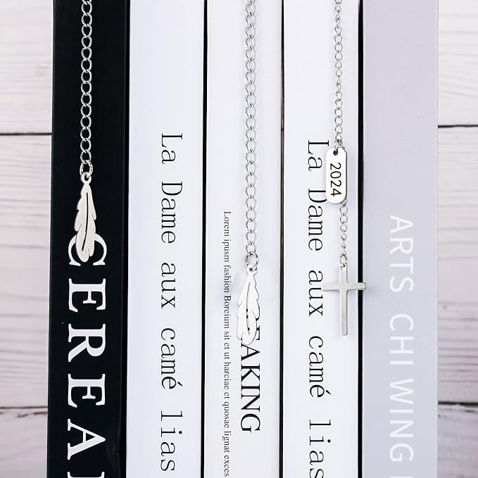 2Pcs Funny Smutty Bookmark Gifts for Men Book Lover Metal Book Mark Stainless Steel Bookmark Inspirational Women Reading Accessories Unique Friend Coworker Teacher Gifts Male Christmas Birthday Gift