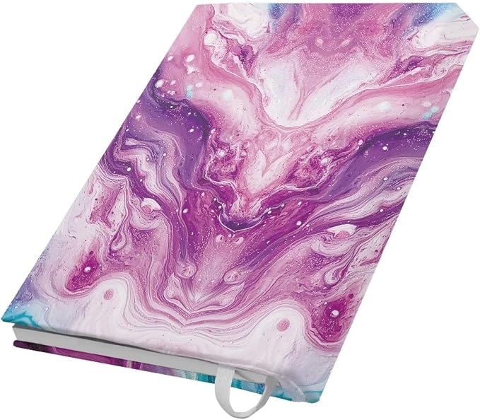 Dreaweet Purple Marble Print Book Cover Stretchable Book Covers Jumbo Books Covers Sox Protector Hardcover Textbooks Sleeve Schoolbook Case for Women Teens