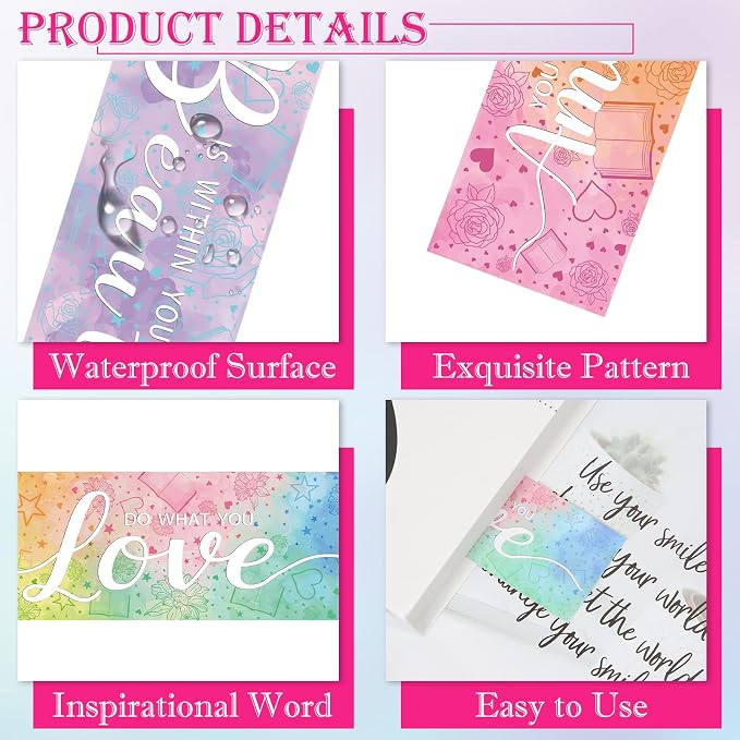 12pcs Inspirational Bookmarks for Women Men, 6 Styles Colorful Paper Bookmarks Bulk for Book Lovers, Teachers, Reading Lovers, Gifts, Prizes, Class