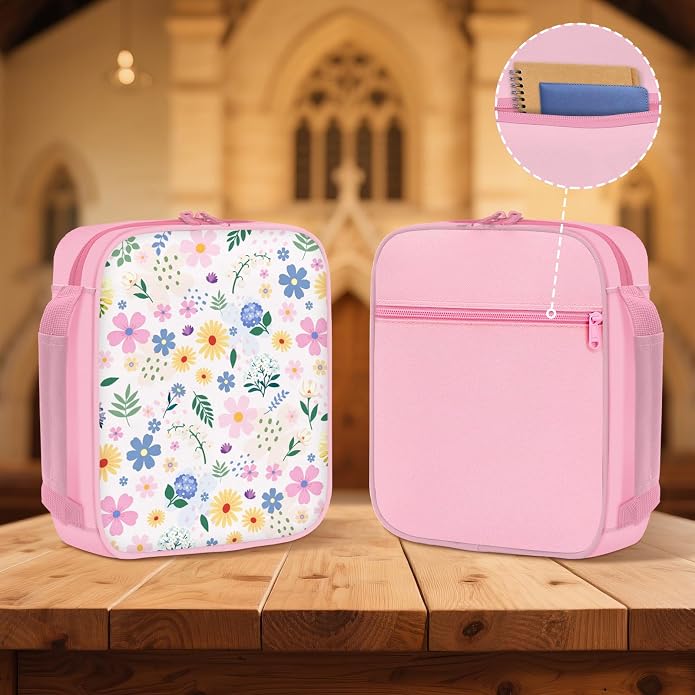 Bible Cover for Women, Bible Holder, Bible Cover With Handles, Bible Carrying Case, Bible Bags With Zipper and Pockets
