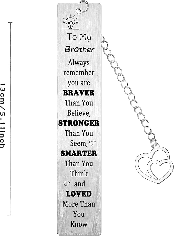 Big Brother Bookmark Gifts for Brother & Sister - Christmas & Birthday Gift for Men & Women