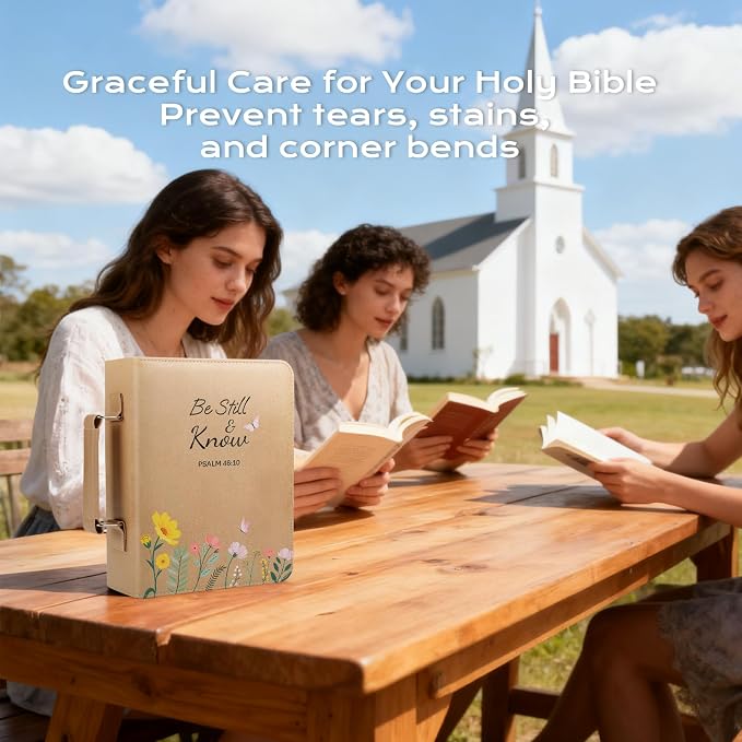 XKDOUS Bible Cover Case for Women 24 Pcs Bible Bags Kit w/Bible Accessories Study Supplies Carrying Book Case with Strap Large Church Book Holder Christian Gifts for Mom Lady Friends