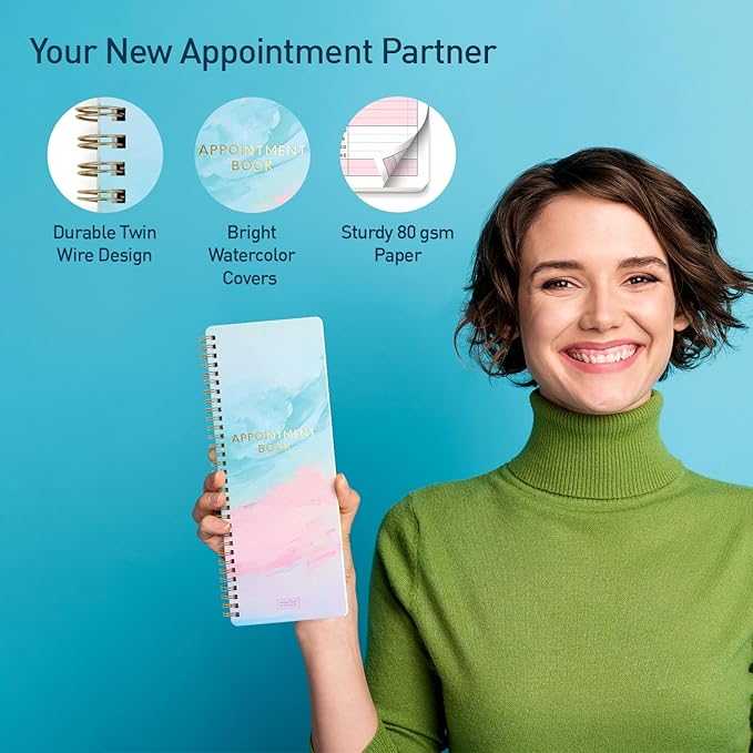 S&O Appointment Book with 15 Minute Slots - Daily Hourly Daybook 6AM to 9PM - Salon session journal - meeting organizer, Regular Schedule Book - Two-Column Day Planner with Hourly Plan, 2026 +