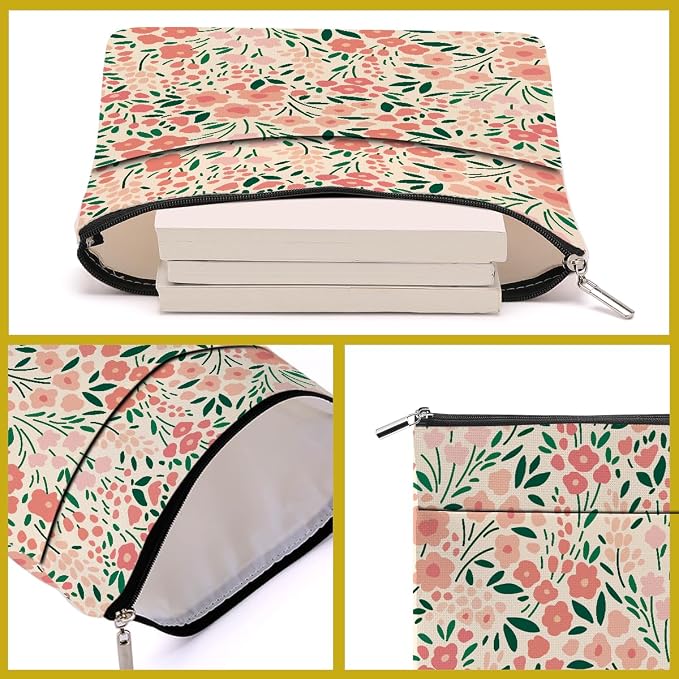 3Pcs Flower Botanic Book Sleeve Book Accessories Book Cover Book Protector Christmas Birthday Boss Day Book Lovers Gifts Bookish Book Club Gifts for Readers Women Librarian Book Lover Aunt