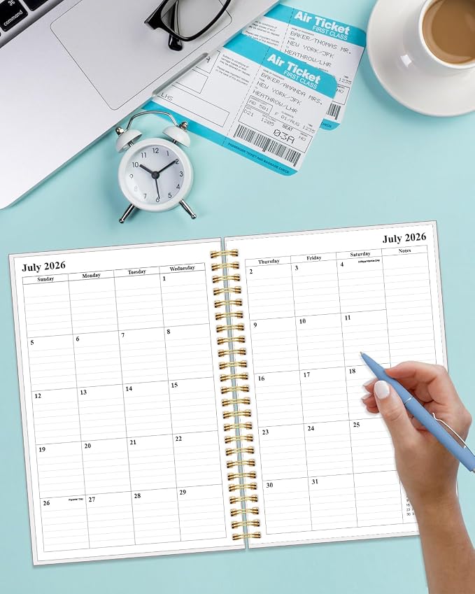 2026-2031 Monthly Planner - 60 Month PLanner Calendar from July 2026 to June 2031, 5 Year Planner 2026-2031 with Flexible Cover, Inner Pocket, Perfect for Home | School | Office, 5.8" x 8.5", Colorful Large Flower
