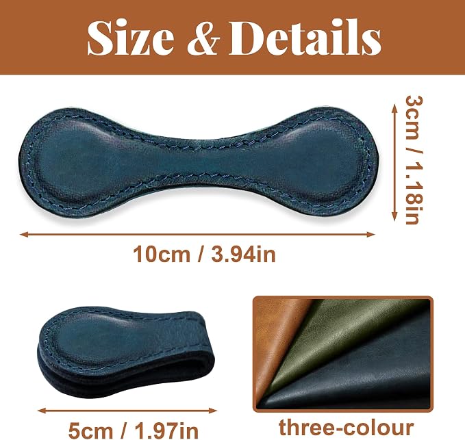 Personalized Magnetic Bookmark for Men, Leather Book Clip Engraved Book Marks for Women, Personalized Gifts for Book Lovers, Christmas, Birthday, Valentines Day (Blue-Magnetic)