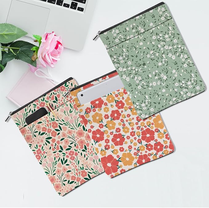 3Pcs Flower Botanic Book Sleeve Book Accessories Book Cover Book Protector Christmas Birthday Boss Day Book Lovers Gifts Bookish Book Club Gifts for Readers Women Librarian Book Lover Aunt