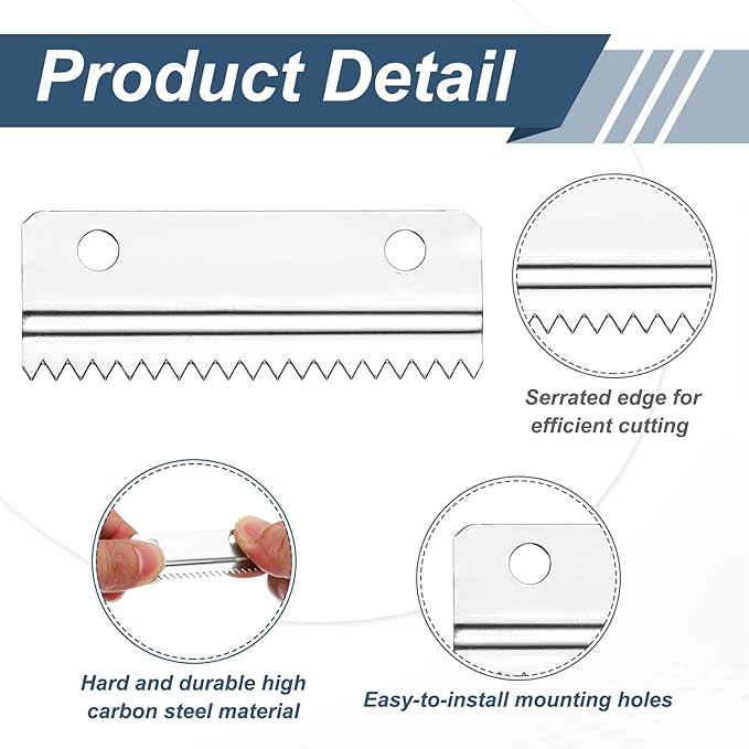 PATIKIL 6 Pcs Replacement Blades for Packing Tape Dispensers, 2.1 x 0.8inch 9050 Tape Dispenser Blade Carbon Steel for Home Office Warehouse Wrapping Packaging Mailing Shipping, Silver