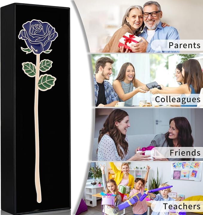 Metal Rose Bookmark Gift, Bookmarks for Women Mother's Day, Girlfriend and Friend Graduation, Teacher's Day, Thanksgiving, Cute Bookmarks GiftFor Book Lovers