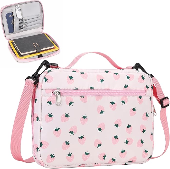 Bible Cover Case for Women Large Bible Cover for Girls Bible Study Supplies Accessories with Handle and Shoulder Strap | Durable