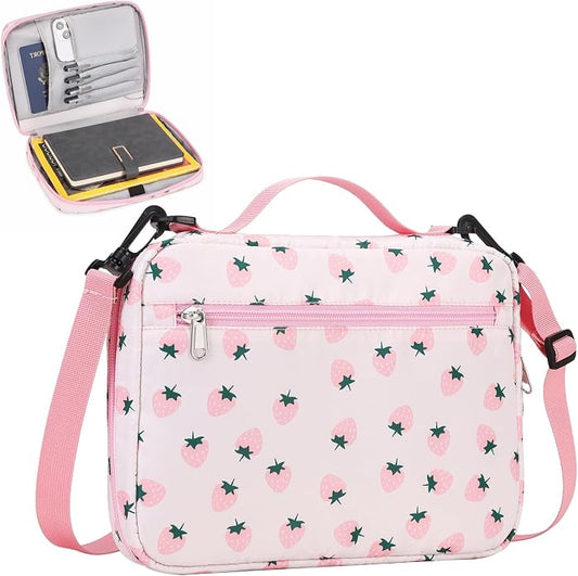 Bible Cover Case for Women Large Bible Cover for Girls Bible Study Supplies Accessories with Handle and Shoulder Strap | Durable