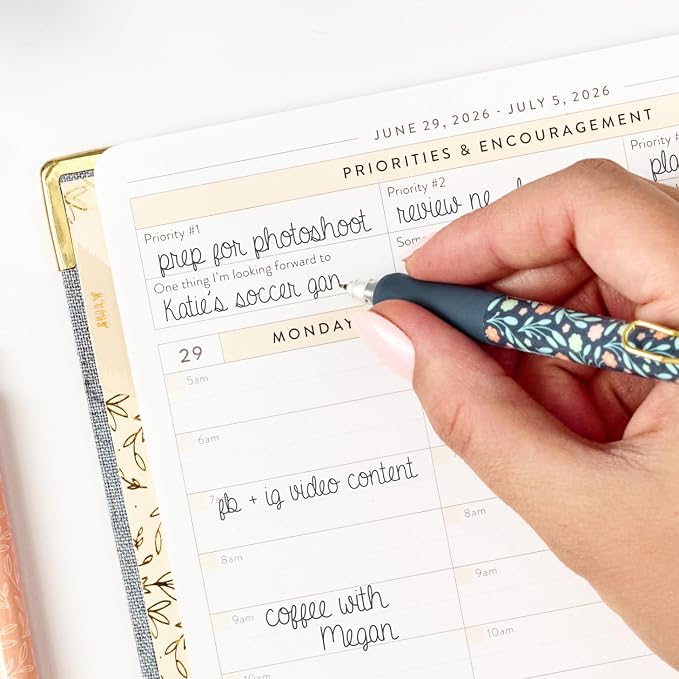 PPP Work Planner 2026-2027 | 12-Month Weekly Calendar (Start Monday) | Vertical Weekly Layout | Monthly Review Pages | Budgeting & Goal Tracker Pages | Customizable Checklists for Routines & Daily Goals