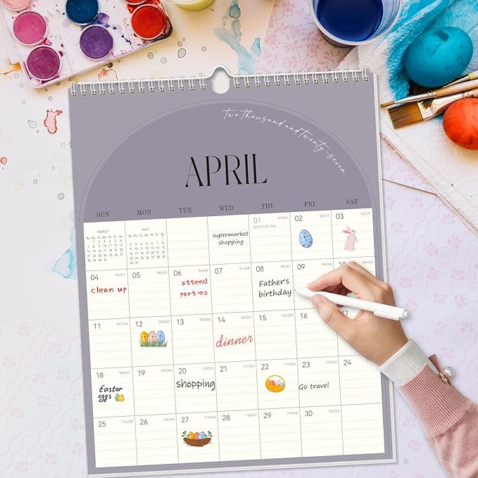 Guasslee Wall Calendar 2026-2027, Vertical Wall Calendar 2026, Jun. 2026-Dec. 2027, 19-Month Paper Calendar Spiral Bound, Monthly Planner Wall for Office School Home Easy Organizing, 14" X 11