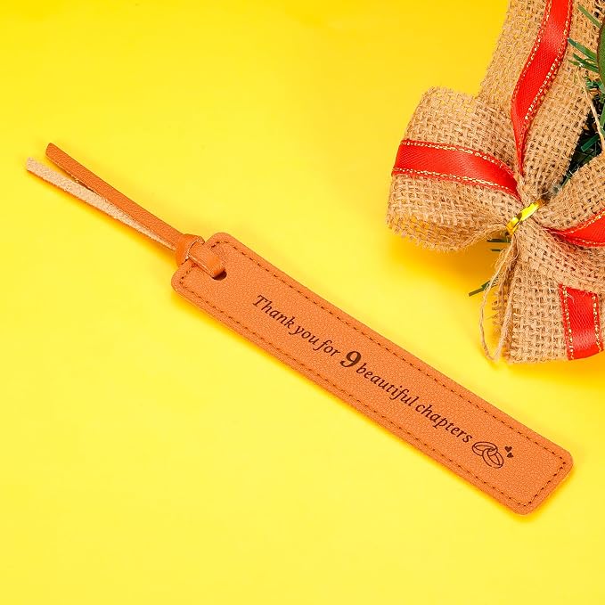 TI-EDC Leather Bookmark 9th for Him Her, Wedding Gifts for Husband Wife, 9 Year