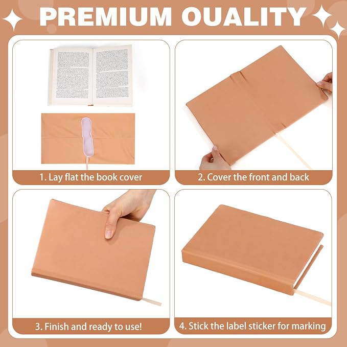 Gilprop 6 Pack Stretchable Book Covers 6-9 Inch Colored Fabric Reusable Book Protector Sleeve for Hardcovers Textbook Protection Supplies(Morandi Colors)