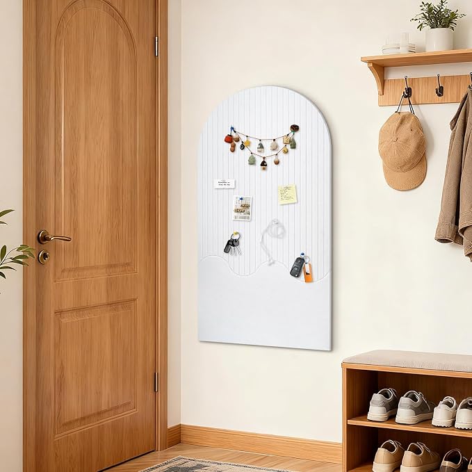 Large Felt Bulletin Board with Self-Adhesive Tape, 96"x48", Cork Board Alternative for Wall, 4-Pack Pin Board Picture Board for Home Office Studio Decor, Includes 120 Pushpins