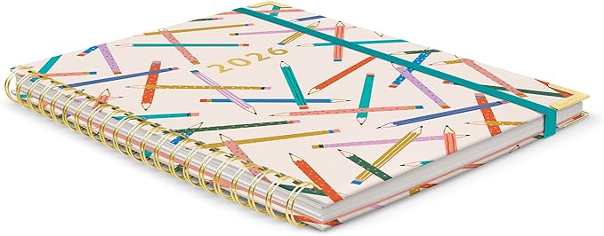Orange Circle Studio 2026 Planner, Make Your Mark, Deluxe Extra Large Spiral Planners, Weekly & Monthly Spiral Notebook Planner For School or Work, Appointment, Budget & Goal Tracker