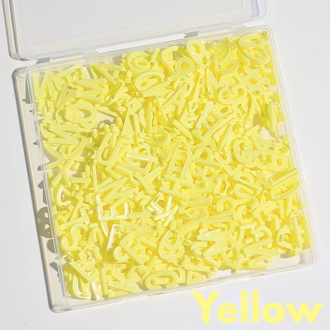 304 Pcs Pre-Cut Letter Board Letters – Ready to Use, No Cutting Required! – Secure Packaging Ensures Safe Delivery – White 0.75 Inch Changeable Felt Board Accessories for Holiday Decor & Creative Signs (Yellow)
