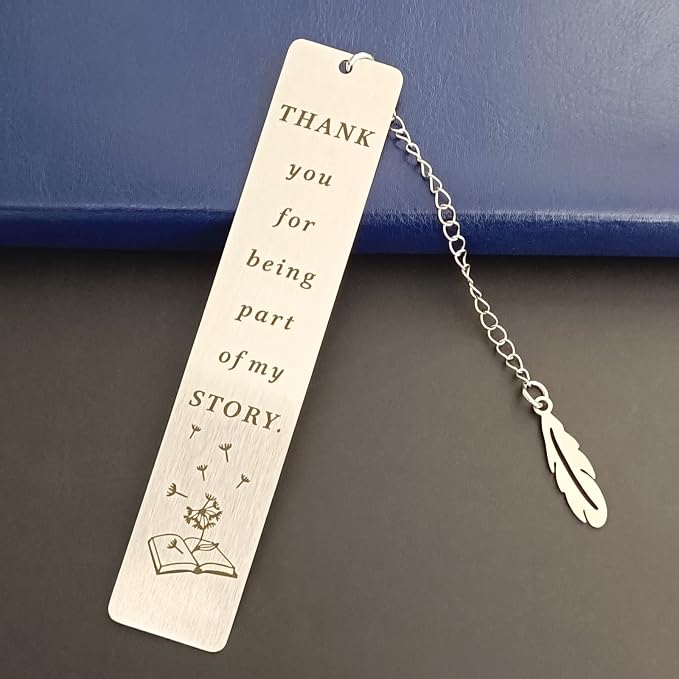 Geeice Bookmark for Women Men, Book Marks with Chain Gift for Teachers Students Book Lovers Readers Librarian, Appreciation Gifts for Graduation Retirement Birthday Christmas Day, Gift Box Packaged