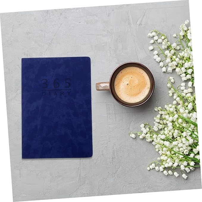 Lurrose 2024 English Calendar Notebook 365-Day Portable Planner Dividers for Daily Scheduling Office Use and Academic Planning