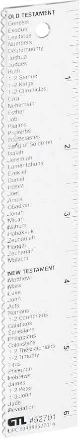 6" Straight-Edge Ruler with Books of The Bible