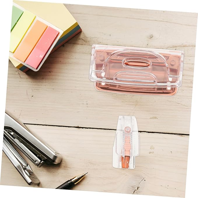 1Set Transparent Staple Remover Hole Puncher Ergonomic Office Tools for Efficient Alignment and Secure Stapling Versatile Supplies for Workspaces