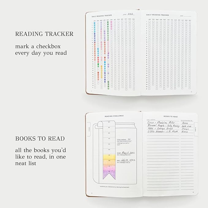Kunitsa Co. Reading Journal - 105 reviews. Review and Track Your Reading. Book Journal for Book Lovers & Readers. Latte