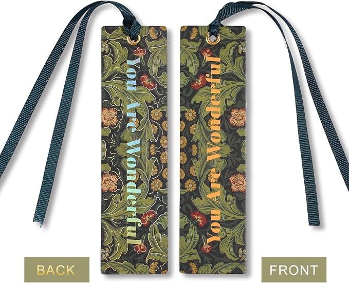10 PCS Inspirational Floral Bookmarks, Flower Paper Bookmark Set, Women Motivational Book Mark for Women Girls Reading Lovers Teachers Gift