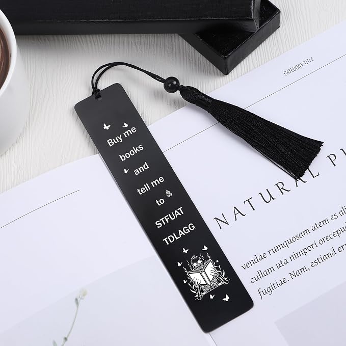 Metal Funny Bookmark Gifts - Smut Book Marks for Women Men Spicy Dark Romance Reading Accessories for Book Lovers Bookworm Friends Thanksgiving Christmas Graduation Gifts