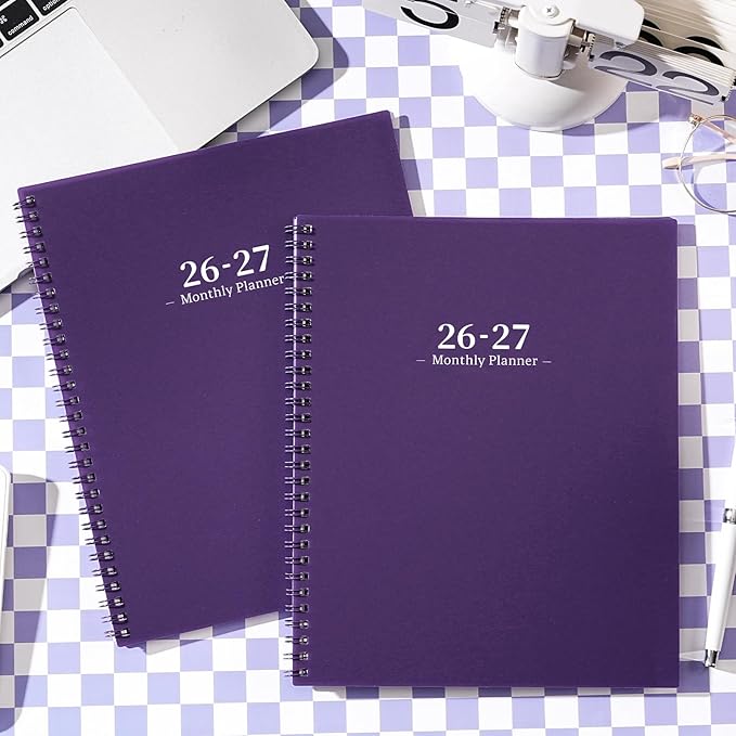 2026-2027 Monthly Planner - JUL 2026 - DEC 2027, Planner 2026-2027, 26-27 Academic Planner with Colorful Tabs, Calendar Planner 26-27 for Daily Organizing - Waterproof Cover (8" x10", Monthly Pages & Notes, Purple)