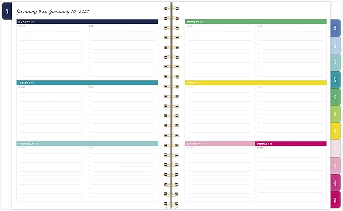 AT-A-GLANCE 2027 Planner, Simplified by Emily Ley, Weekly & Monthly, 8.5" x 11", Happy Stripe (EL57-905-27)