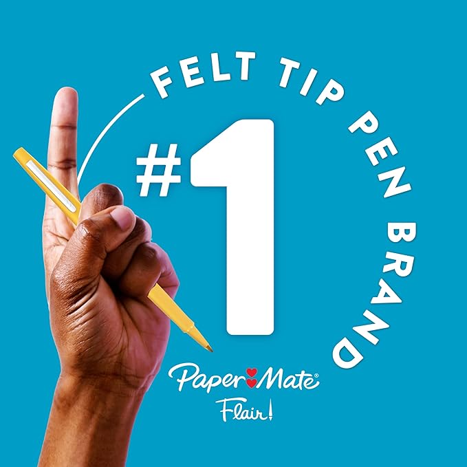 Paper Mate Flair Point-Guard Porous Point Pens 12 Green Pens (8440152) (Pack of 12)