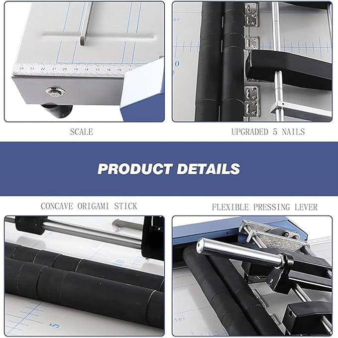 Heavy Duty Paper Stapler, A3 Booklet Making Machine with 20 Sheet Capacity, 5 Nail Positions and Support Various Discount Methods