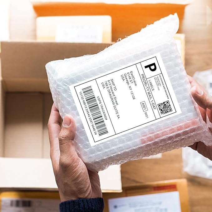 4x6 Thermal Shipping Lables Roll, 500 Labels/Roll,Compatible with Rollo Zebra MUNBYN JADNES Phomemo IDPRT,Commercial Grade,Permanent Adhesive,Perforated
