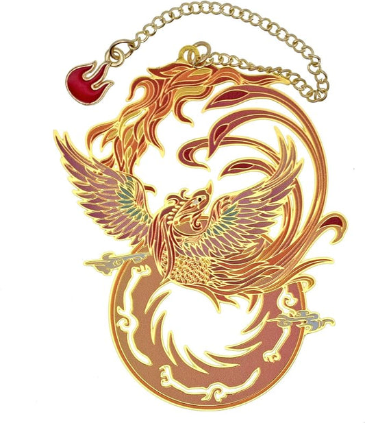 BLBMH Phoenix Bookmarks for Women Cute Metal Book Marks Birthday Christmas Gifts for Book Lovers Friends