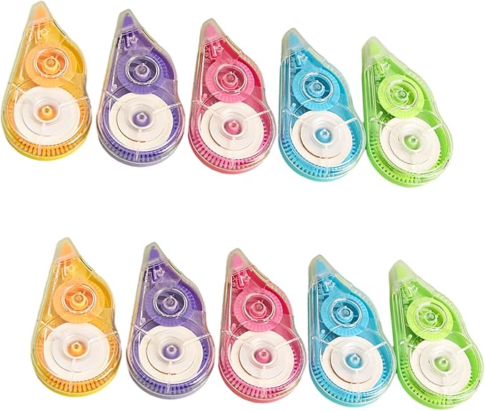 10Pcs Correction Tape Roller 8mx5mm Quick Dry White Out Correction Tape Total 80m for Writing School and Office Supplies