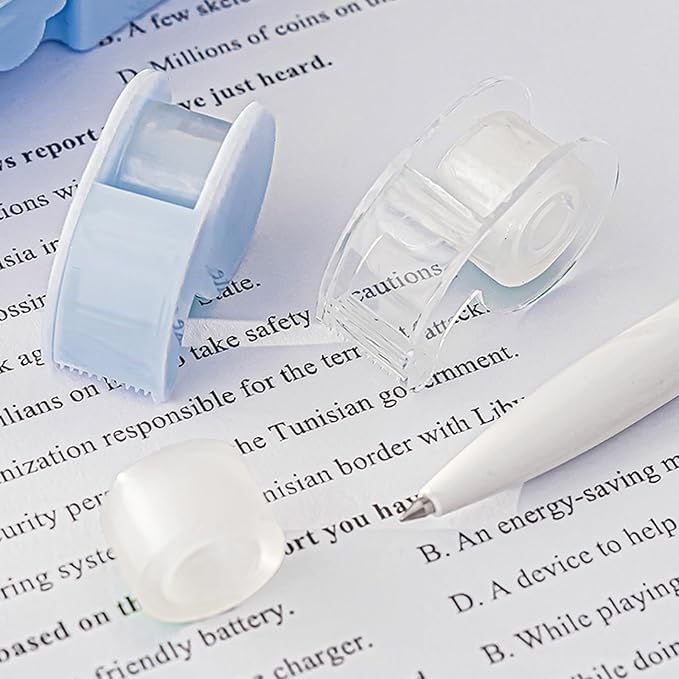 8Pieces Tool Set Includes Paper Hole Puncher Stapler Staple Scissors Staple Remover Marker Clear Adhesive Tape Scrapbook Photo Album Expansion Tool