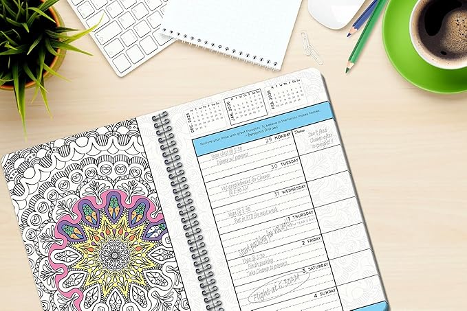 Dated Annual Color Your Year 2026 Planner, Full Calendar Year, Small (5.5" by 8.5")