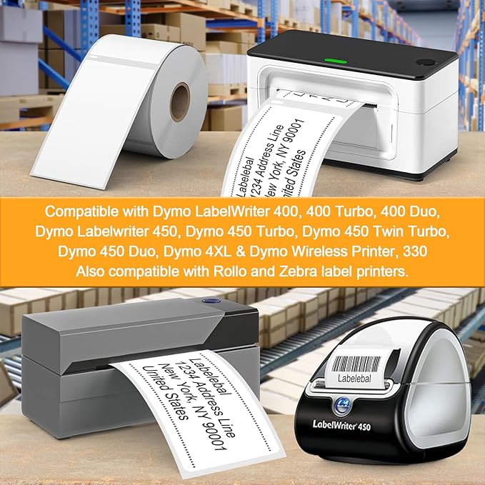(3600 Labels/3-Proof 1" Core) Labelebal Replacement for DYMO 30256, 2-5/16" x 4"(59 mm x 101 mm) Direct Thermal Labels Postage Address Shipping Labels Compatible for DYMO & Rollo & Zebra Printer