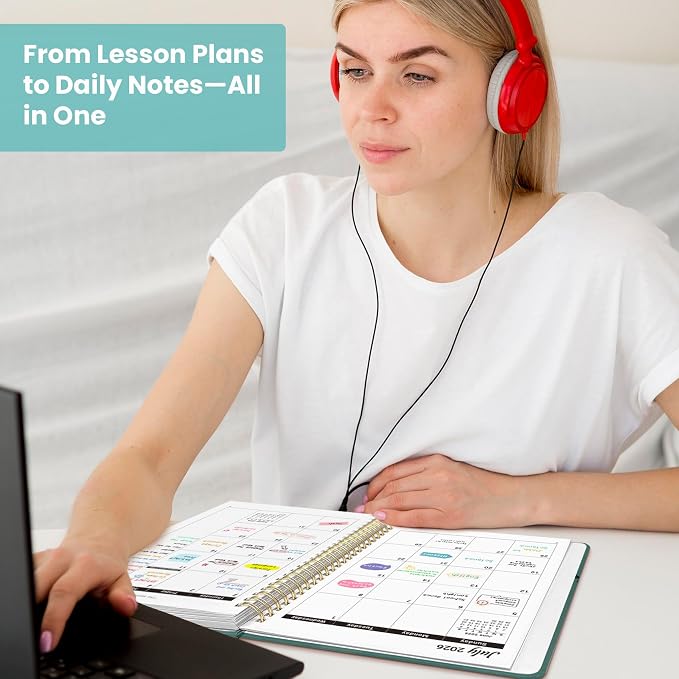 Planner 2026-2027, Monthly and Weekly Calendar Academic Planner July 2026 - June 2027, Hardcover Student Teacher Planning Agenda Book with Tabs, Perfect for Office School Supplies, A4 (8.5" x 11") - Depths Whale