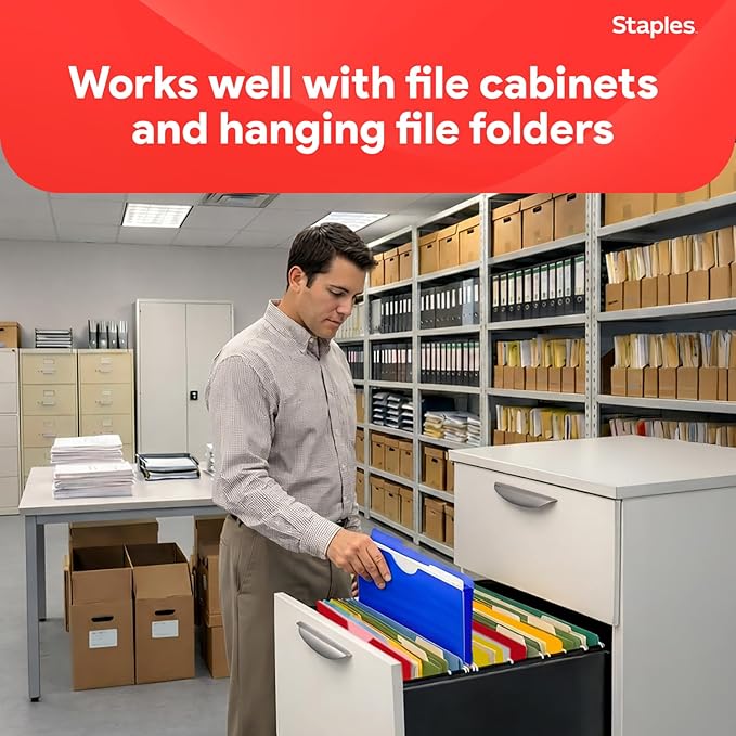 Staples Poly Expanding File Jackets, Letter Size, Moisture‑Resistant Durable Poly Folders, Assorted Colors – 10/Pack