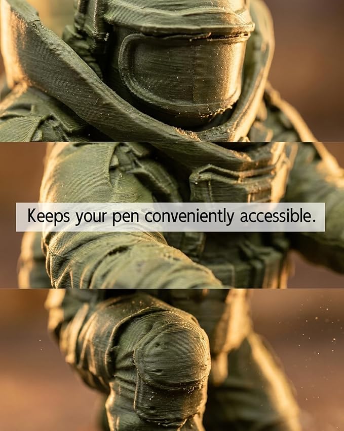 Tactical Soldier Pen Holder, 3D Printed Single Pencil Holder Statue, Cool Desk Organizer & Office Decor for Men, Birthday, Father's Day, Christmas